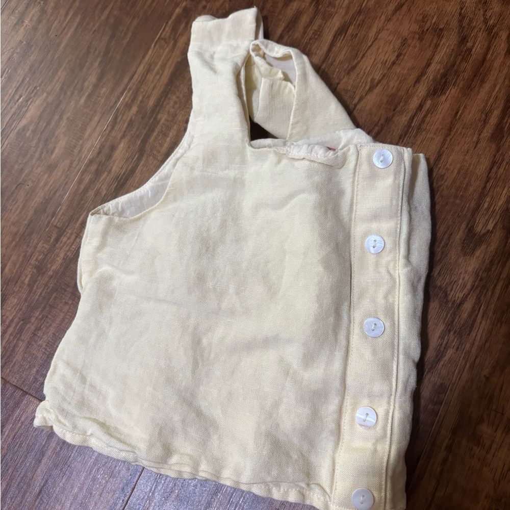 masons daughter yellow linen top size XS